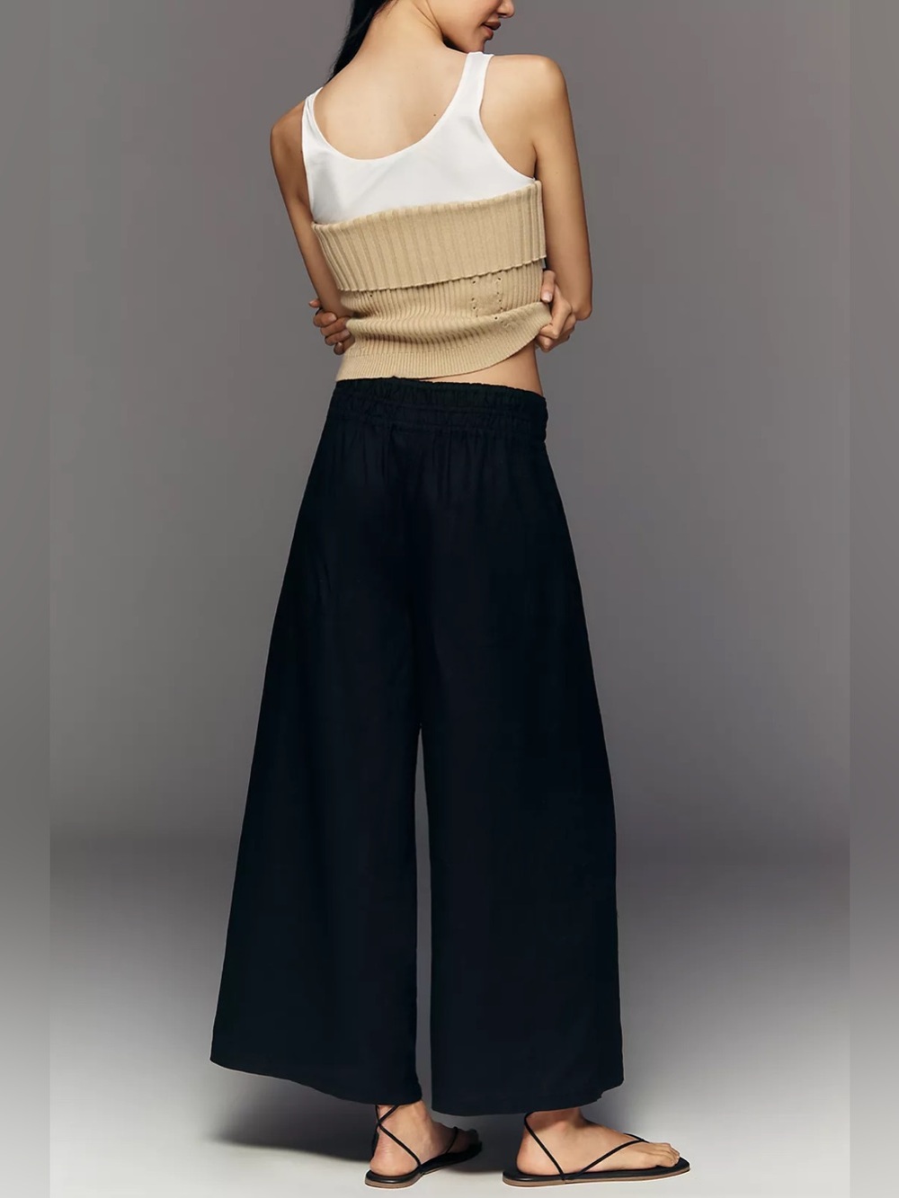 Anthropologie Somerset 100% Linen Pull-On Pants Size XS Black - Picture 14 of 15